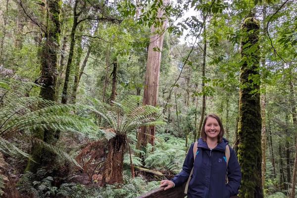 molly in an australian rainforest on an iucn trip